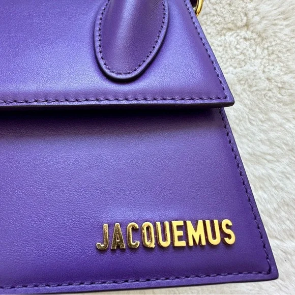 NEW!! Jacquemus Le Chequito Moyen purple bag Retail 910$ - Picture 2 of 13